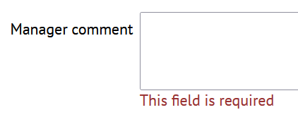 The input validation rule checks the field content